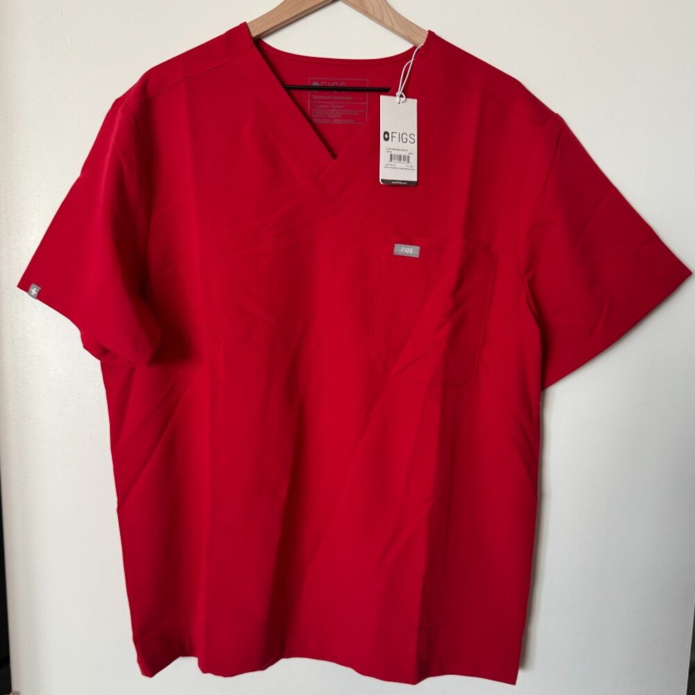 FIGS Leon Top and Tansen Jogger Set - Olympic Red (BRAND NEW) (LIMITED COLOR)